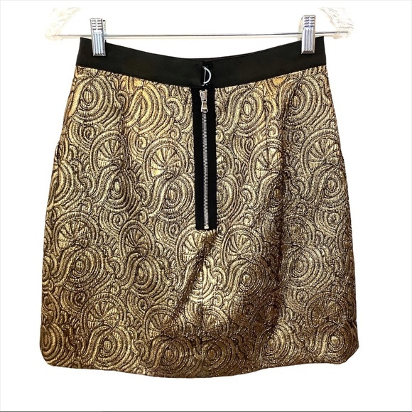 3.1 Phillip Lim Gold Brocade Mini Skirt - Picture 3 of 9